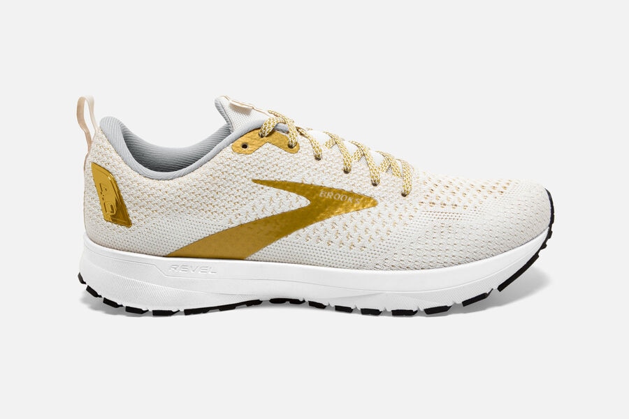 Brooks Revel 4 Road Löparskor Dam - Vita/Guld - 1706-HAVSY